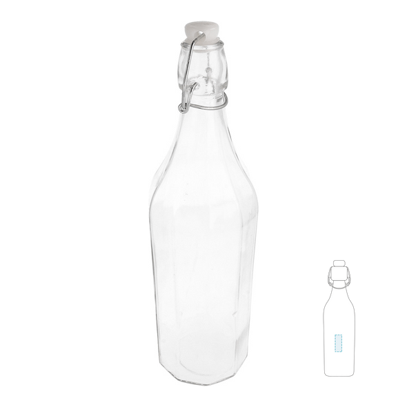 Kanna med kristallklar klämstängning